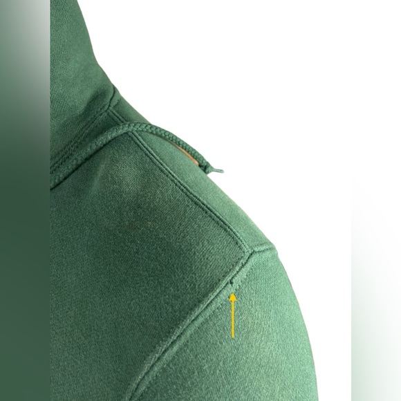 Stussy Mens Medium Hoodie Sweatshirt Green Embroidered Logo Cotton Blend - Picture 10 of 10